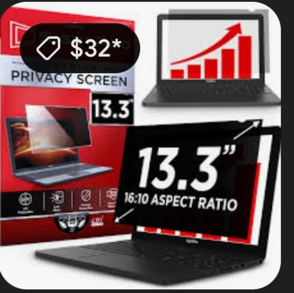 New SightPro 13.3 Inch 16:10 Privacy Screen Filter for Laptops